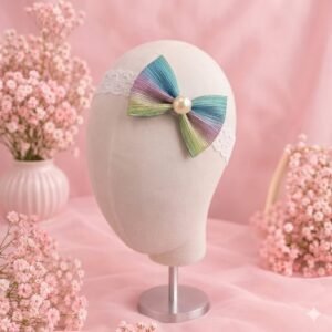Rainbow Pearl Bow Girls Headband | RH Accessories